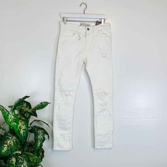 Zara Other - Zara Man Distressed White Skinny Jeans
